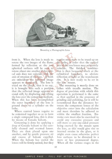 Carl Zeiss Jena – Photographic Lenses and How They Are Made (P 270), English – sample page 4 (watermarked preview)