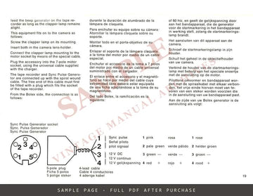 Bolex ESM – Instructions for Use, Multilingual – sample page 4 (watermarked preview)