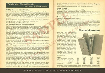 Photo-Porst Catalogue, 11th Edition 1933 – with Zeiss Ikon Entries, German – sample page 4 (watermarked preview)