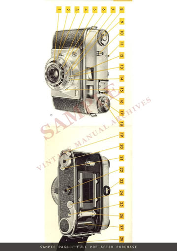 Kodak Retinette I with Large-Size Finder – Instructions, English – sample page 4