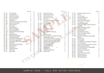Arriflex 35 – Spare Parts List (Ersatzteilliste / Liste des pièces de rechange) – sample page 4 (watermarked preview)