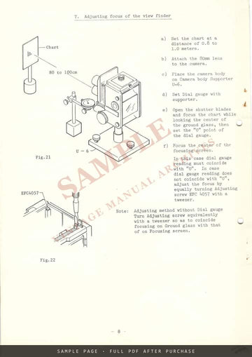 Mamiya C330 Professional f (EFC) Service Instructions – Repair Manual, 1975 – sample page 4 (watermarked preview)