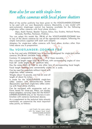 Let's Talk About the Voigtländer Zoomar – Information for the Photo Dealer – sample page 4 (watermarked preview)