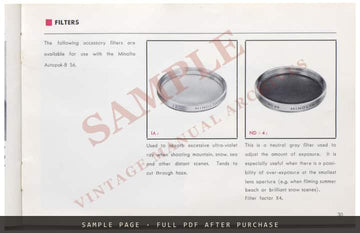 Minolta Autopak-8 S6 Super 8 Movie Camera – Owner's Manual in English – sample page 4 (watermarked preview)