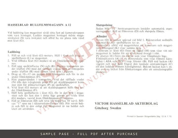 Hasselblad A12 Film Magazine – Instructions, Multilingual – sample page 4
