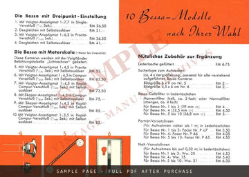 Voigtländer "Für Photojagd und Bilderfang" – Brillant German Folder, April 1936 – sample page 4 (watermarked preview)