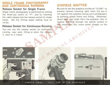 Canon Auto Zoom 814 Cine Camera – Instructions, English Edition – sample page 4 (watermarked preview)