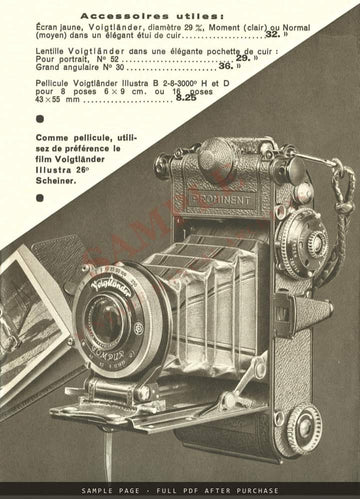 Voigtländer Superb – "Le seul Reflex" French Sales Brochure – sample page 4 (watermarked preview)