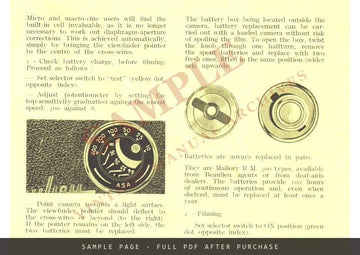 Beaulieu R16 Reflex Camera – How to Use Your Beaulieu R16 Camera, English – sample page 4 (watermarked preview)