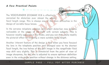 Voigtländer-Zoomar 1:2.8 for Bessamatic – Instructions, English – sample page 4 (watermarked preview)