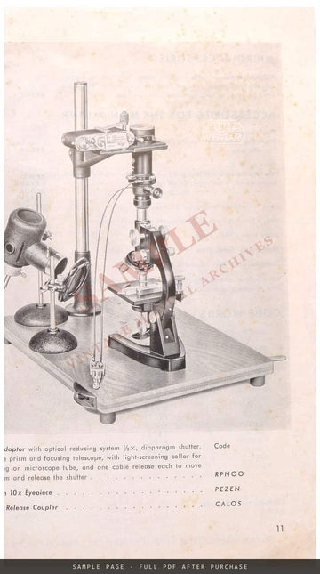 Leica Focusing Stage with Ground Glass Focusing – Ernst Leitz Wetzlar Leaflet – sample page 4 (watermarked preview)