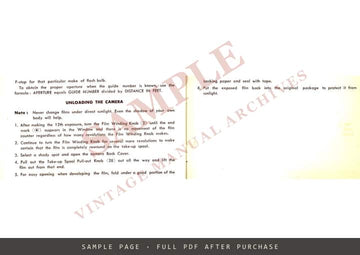 Beautyflex Model D Reflex Camera – Instructions for Use, English – sample page 4 (watermarked preview)