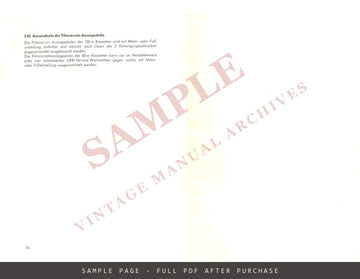 Arriflex 16 M – 60 m and 120 m Kassette: Beschreibung, Bedienung, Wartung, German – sample page 4 (watermarked preview)