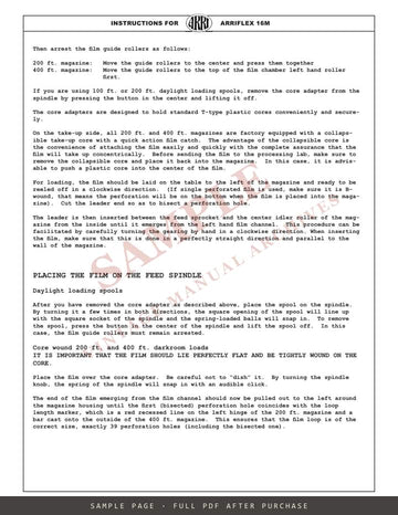 Arriflex 16M and 16M/B – Operating Manual, English – sample page 4 (watermarked preview)