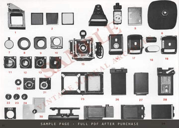 Linhof Master Technika 9x12cm / 4x5in Instruction Manual – Multilingual – sample page 4 (watermarked preview)