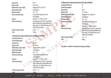 Hasselblad – Rodenstock Apo-Grandagon 4.5/35, 4.5/45 and Grandagon-N 4.5/75 Instructions – sample page 4