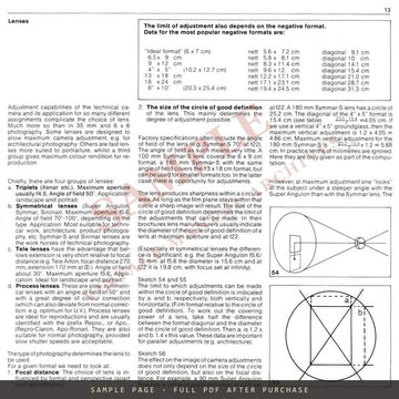 Cambo Handbook for the Technical Camera – SC System, English – sample page 4 (watermarked preview)