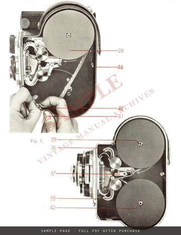 Paillard Bolex H9, H16 and H8 Cameras – Instruction Manual, English – sample page 4 (watermarked preview)