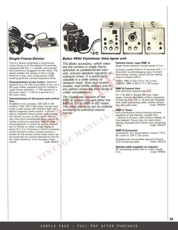 Bolex 16 mm – The Bolex H16 Range, Lenses and Underwater Housing Brochure – sample page 4 (watermarked preview)