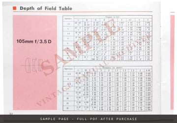 Mamiya C330f Instruction Manual – English – sample page 4 (watermarked preview)