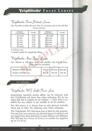Voigtländer 1938 Catalogue – English Edition 3241 – sample page 4 (watermarked preview)