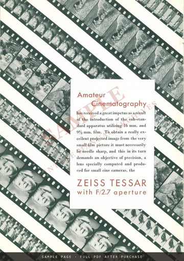 The Eagle Eye of Your Camera – Zeiss Tessar Lenses, Carl Zeiss Jena Booklet, 1932 – sample page 4 (watermarked preview)