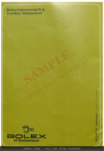 Bolex Switar 10mm, Macro-Switar 26mm & 75mm Lens Instructions – Multilingual – sample page 4 (watermarked preview)