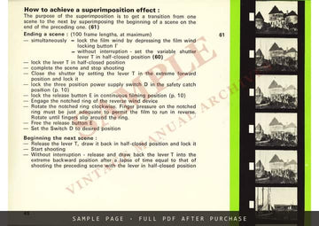 Beaulieu 4008 ZM4 Camera – Instructions for Use, English – sample page 4 (watermarked preview)