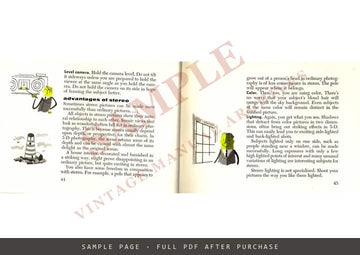 Kodak Stereo Camera – Instructions for Use, English – sample page 4