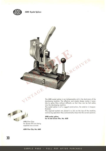 ARRI Laboratory Equipment – Arnold & Richter Film Laboratory Brochure – sample page 4 (watermarked preview)