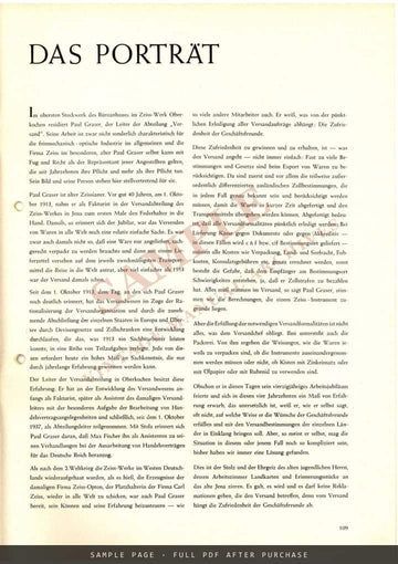 Zeiss Werkzeitschrift Heft 10, 15 October 1953 – German – sample page 4 (watermarked preview)