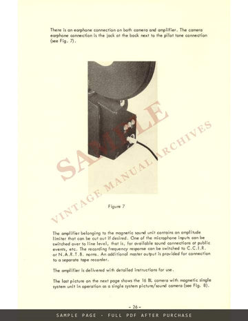 Arriflex 16 BL – Instruction Manual for the Mirror Reflex Motion Picture Camera – sample page 4 (watermarked preview)