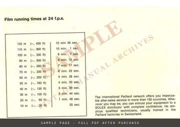 Bolex H16 Reflex-5 Camera – Instruction Manual, English – sample page 4 (watermarked preview)