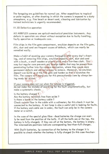 Arriflex 16 St – Gebrauchsanleitung / Instruction Manual, German & English – sample page 4 (watermarked preview)