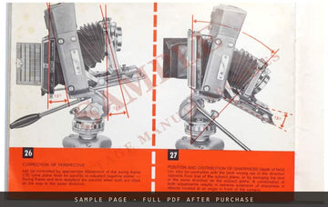 Linhof Technika 70 (6.5x9 cm) Operating Manual – English – sample page 4 (watermarked preview)