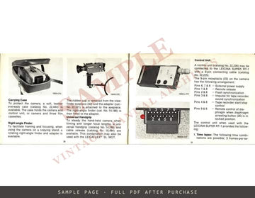Leicina Super RT-1 – Instructions, Leitz Cine Camera, English – sample page 4