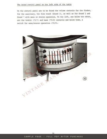 ARRI Film Editing Table BTM 635 (35 mm) and BTM 616 (16 mm) – Instruction Manual – sample page 4 (watermarked preview)