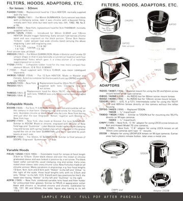 Leica Camera and Lens Accessory Guide by Dennis Laney – Hove Foto Books – sample page 4 (watermarked preview)