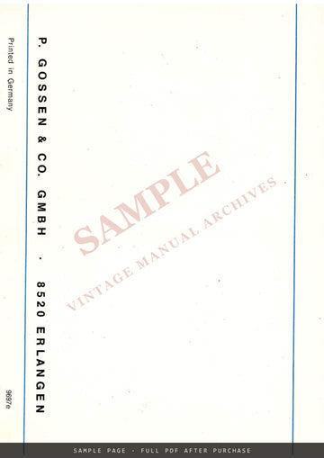 Gossen Sixtron electronic Flash Meter – Operating Instructions, English – sample page 4 (watermarked preview)
