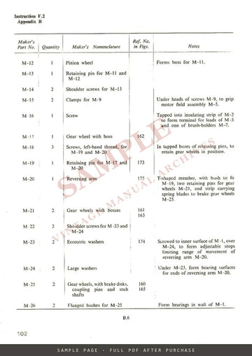 Arriflex 16 – Motion Picture Camera for 16 mm Film: Technical Instructions – sample page 4 (watermarked preview)