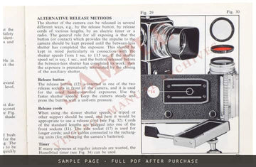 Hasselblad 500EL Instruction Book – English – sample page 4 (watermarked preview)