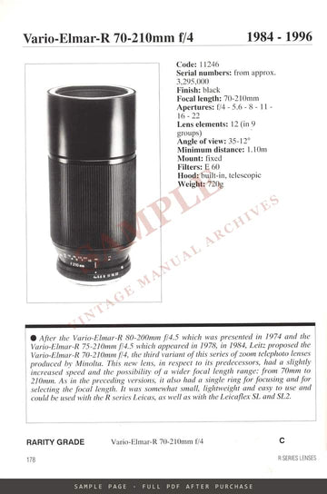 IDENTIFYING LEICA LENSES BOOK THE COMPLETE POCKET GUIDE – sample page 4