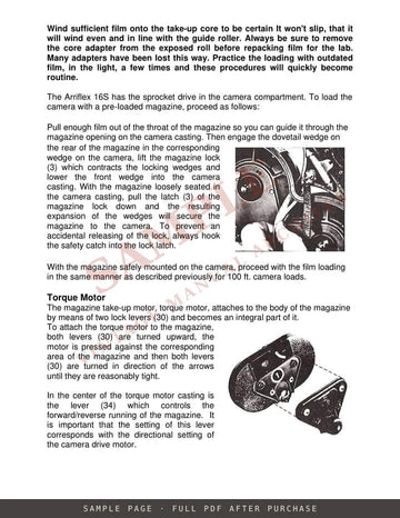 Arriflex 16S – Operating Instructions, English – sample page 4 (watermarked preview)