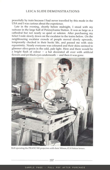 My Life with the Leica by Walther Benser – Hove Foto Books – sample page 4 (watermarked preview)