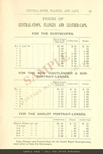 Voigtländer & Son's Portrait-Lenses & Euryscopes – Illustrated Catalogue, April 1890 – sample page 4 (watermarked preview)