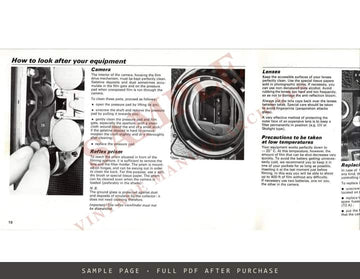 Bolex H16 EL Reflex Movie Camera – Instructions for Use, English – sample page 4 (watermarked preview)