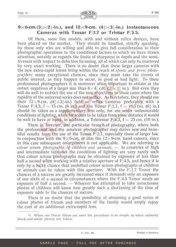 Carl Zeiss Jena – The New Extra Rapid Zeiss Photo Lenses (P 258), English – sample page 4 (watermarked preview)