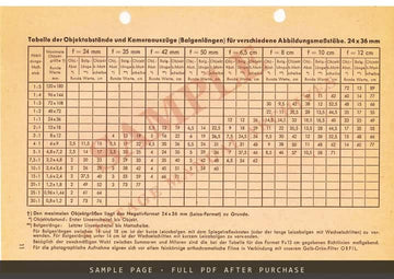 Leitz – Ausrüstungen der photographischen Einrichtung MA IV b (9×12 cm), German Equipment List – sample page 4 (watermarked preview)